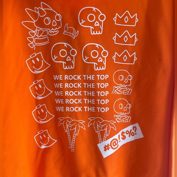 NWT Oversized Solana Hills DYOR (Do your own research) orange hoodie 100% cotton - Picture 6 of 12